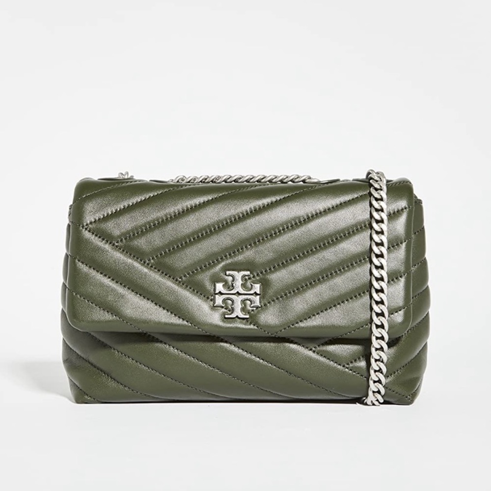 NWOT Tory Burch Kira Chevron Small Convertible Shoulder Bag Poblano